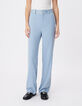 Women's flowing blue tailored pants-2