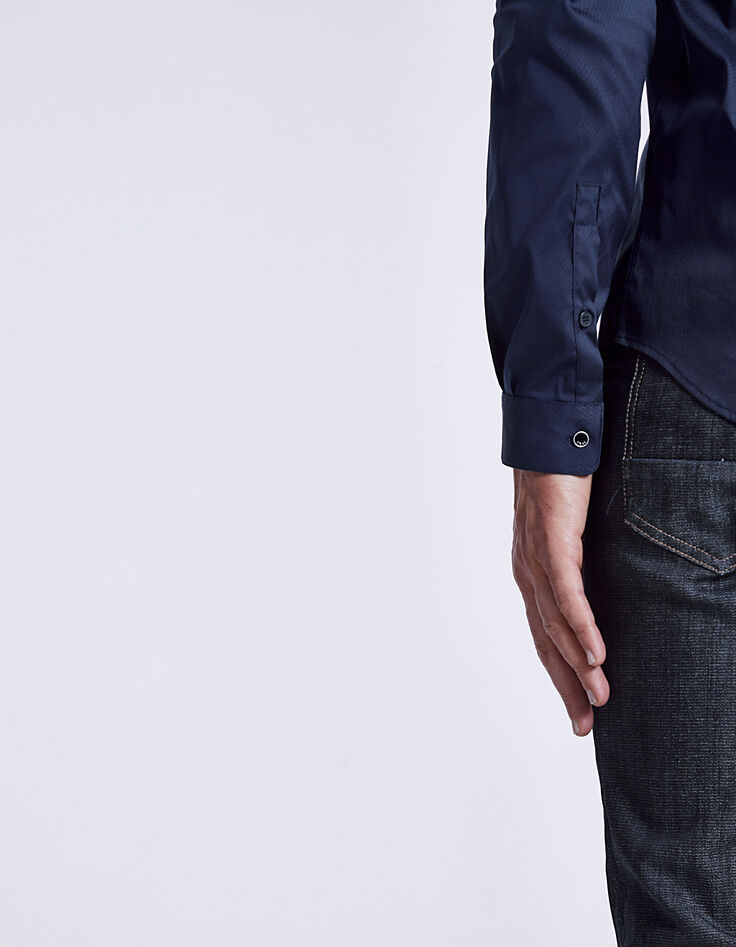 Camisa SLIM tinta hombre-5