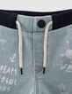 Faded Blue Jeansshorts mit Schriftzug für Babyjungen  -2