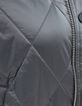 Schwarze Damen-Bomberjacke Steppnähte recycelt-6