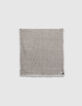 Women’s grey wool and cashmere square scarf-1 Women’s grey wool and cashmere square scarf-1
