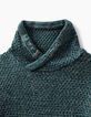 Boys’ emerald high neck knit sweater-3