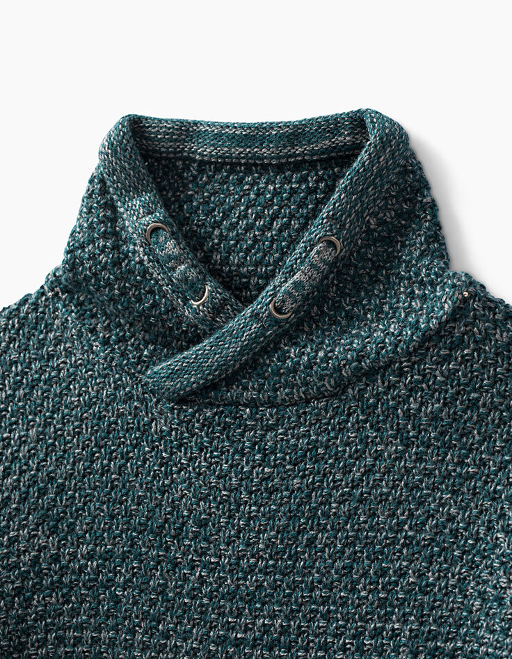 Boys’ emerald high neck knit sweater-3
