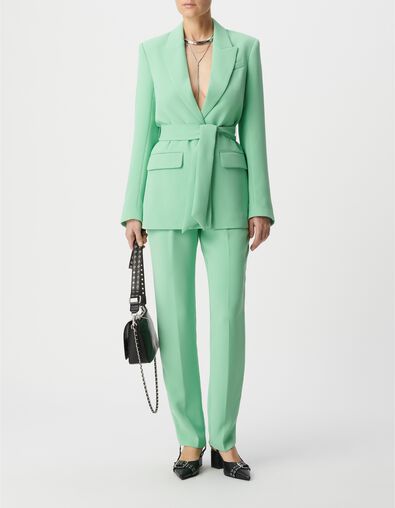 Gr&uuml;ne Anzughose aus recyceltem Polyester f&uuml;r Damen - IKKS