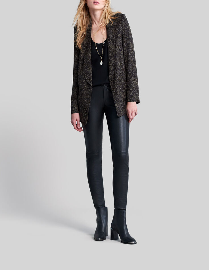 Chaqueta caqui LENZING&trade; ECOVERO&trade; cachemira floral Mujer-1
