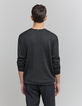 Jersey de punto con cuello en V antracita para hombre-3