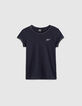 Camiseta navy Essentiel niña algodón eco-1