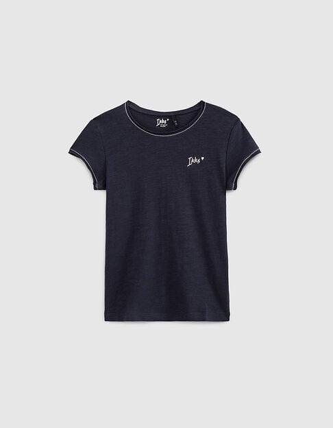 Navy T-shirt Essentiel bio-katoen meisjes