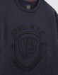 Boys’ navy sweatshirt with XL textured embroidery-2