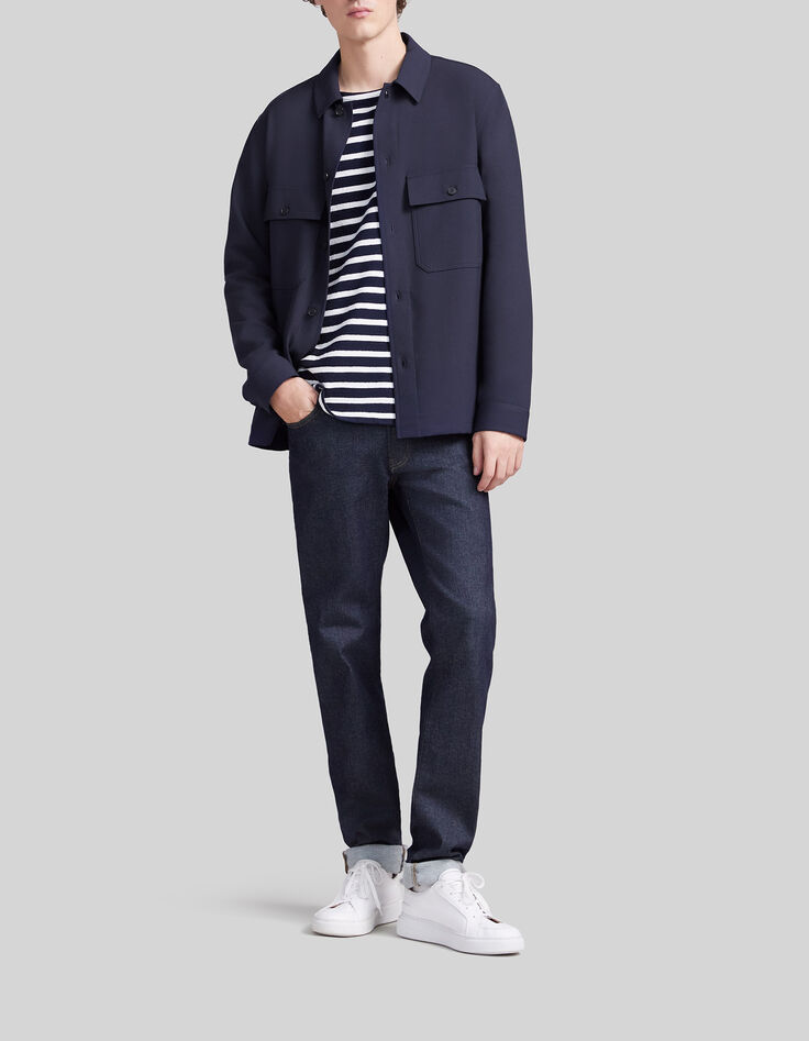 Marineblaues REGULAR-Herrensakko mit mehreren Taschen-1