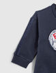 Sudadera azul marino maxi insignia bordado beb&eacute; ni&ntilde;o-5