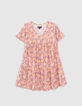 Lichtpaarse jurk print psychedelische bloemen meisjes-1