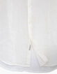 Wit SLIM fit overhemd met Mao-kraag in linnen Heren-2