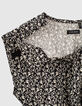 Combi longue noire Ecovero® à imprimé lys fille-6