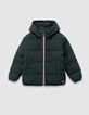 Grüne Jungen-Wendesteppjacke Steppvelours-4
