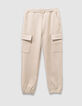 Jogging battle beige niño-2