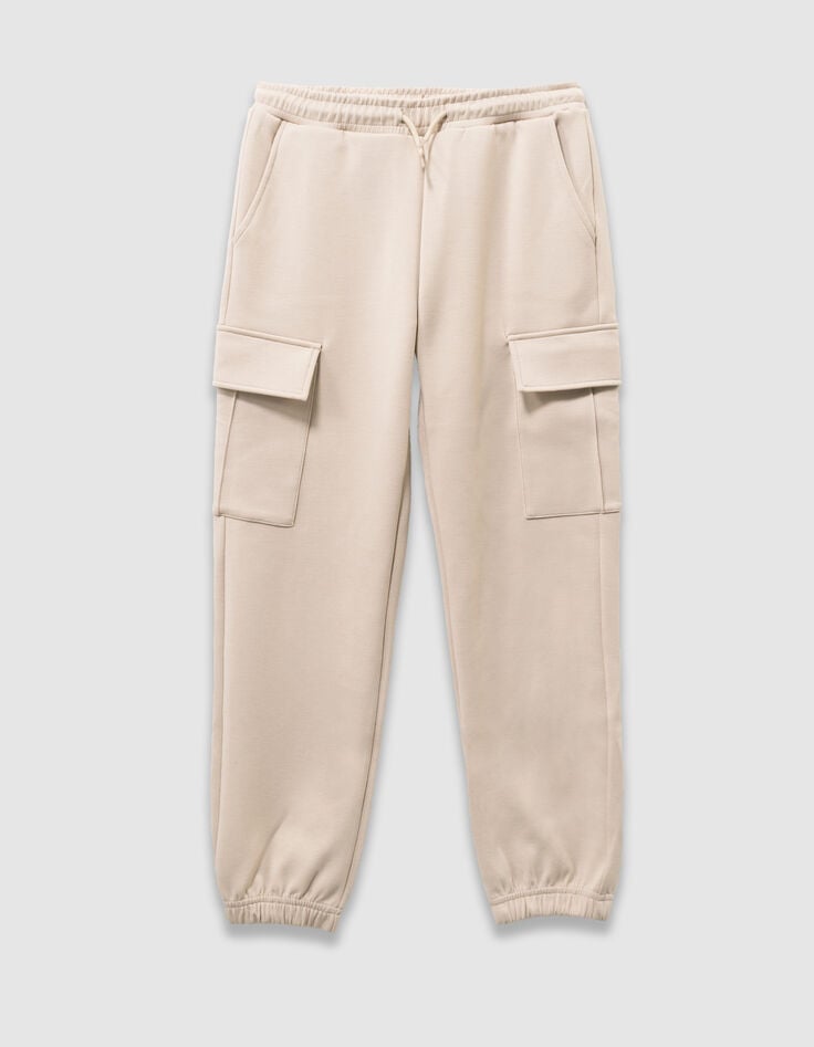 Boys’ beige cargo joggers-2 Boys’ beige cargo joggers-2