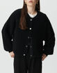 Women&rsquo;s black bouclette knit cardigan-2