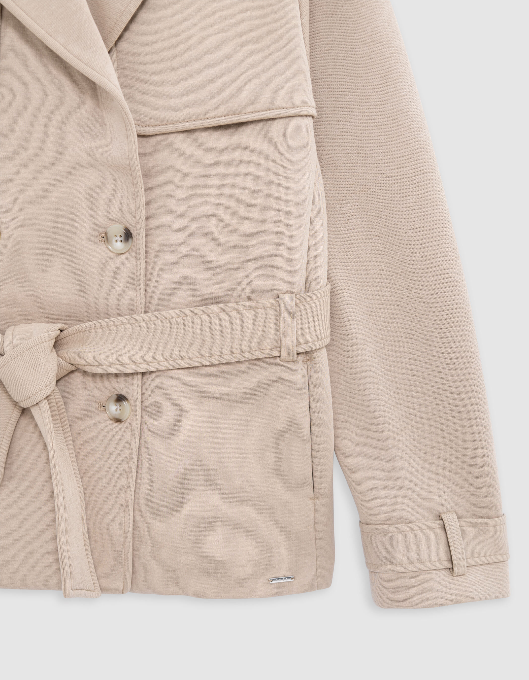 Trench court beige maille fille IKKS