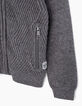 Cárdigan granito jaspeado cremallera tricot relieve niño-6