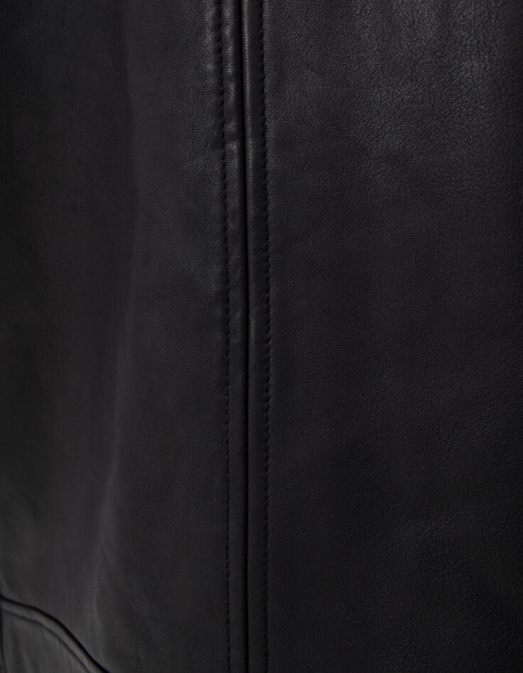 Men's black leather jacket-8