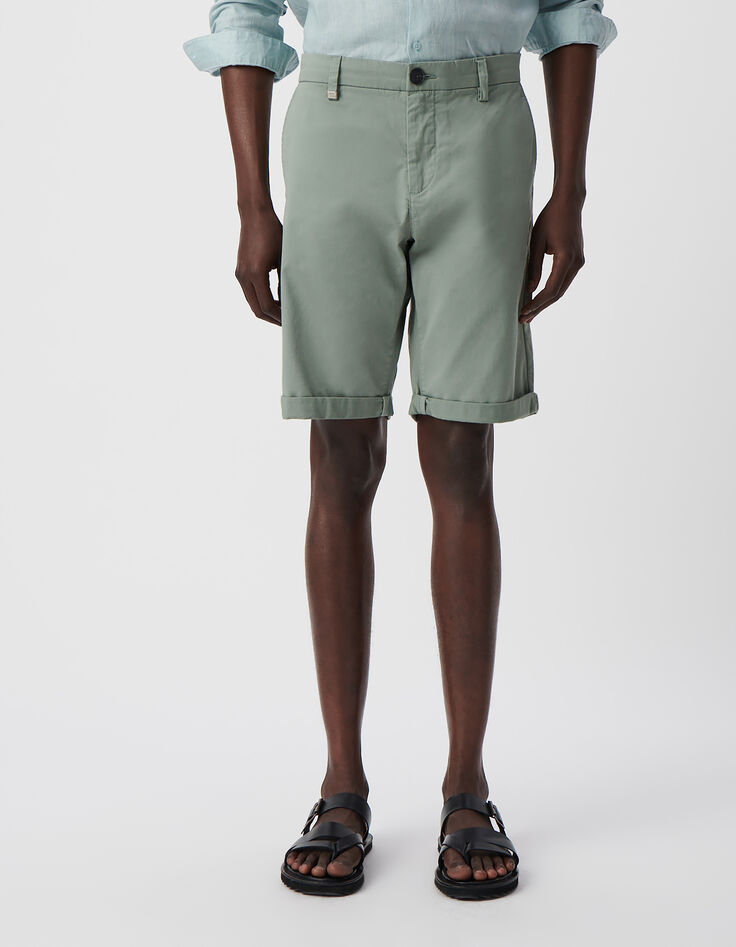 Bermuda CHINO TAPERED bleu gris Homme-2