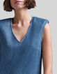 Weites, azurblaues Damenkleid aus Lyocell&reg;-4