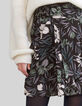 Korte zwarte rok LENZING™ ECOVERO™ orchideeprint Dames-4