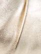 Goldfarbene Damenbeuteltasche aus Metallic-Leder-9