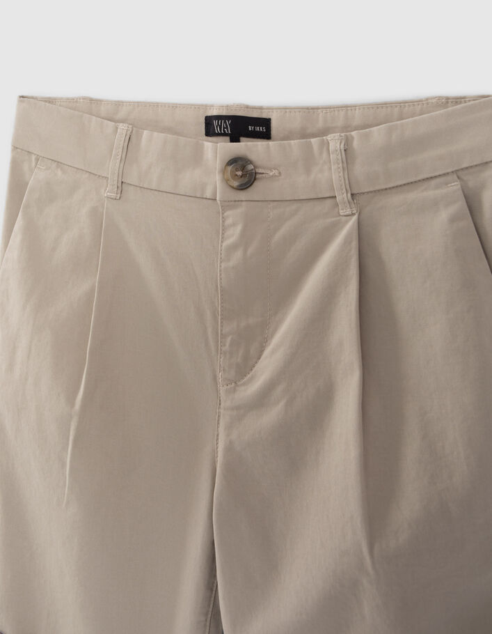 Boys' beige chino Bermuda shorts - IKKS