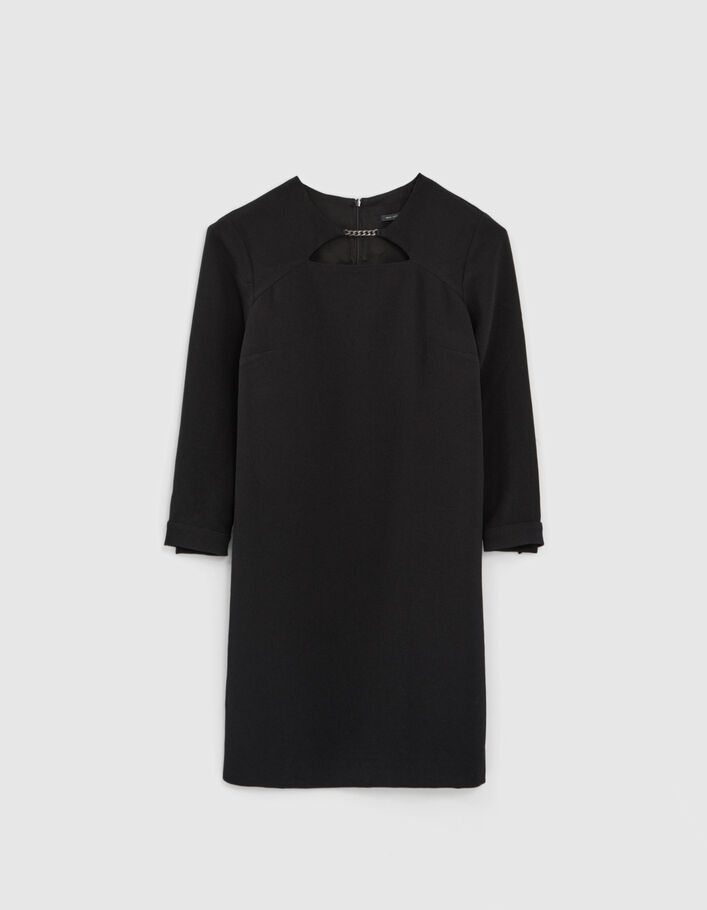 Petite Robe Noire Express Avec Doublure Rouge - Taille 4, Occasion Très Bon état
