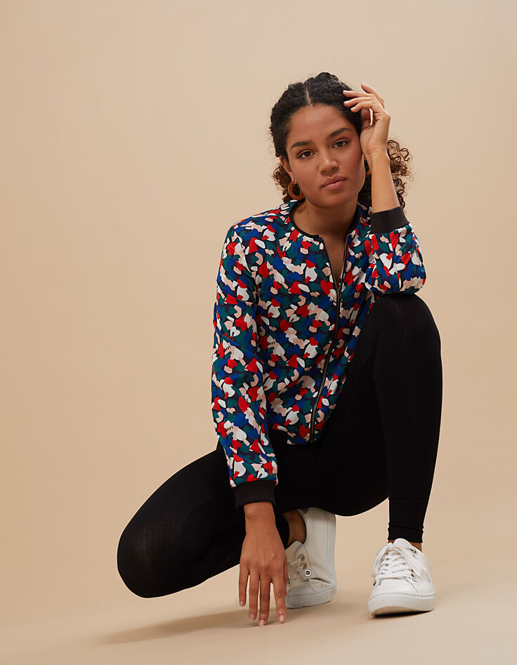I.Code navy and graphic heart reversible baseball jacket-1 I.Code navy and graphic heart reversible baseball jacket-1