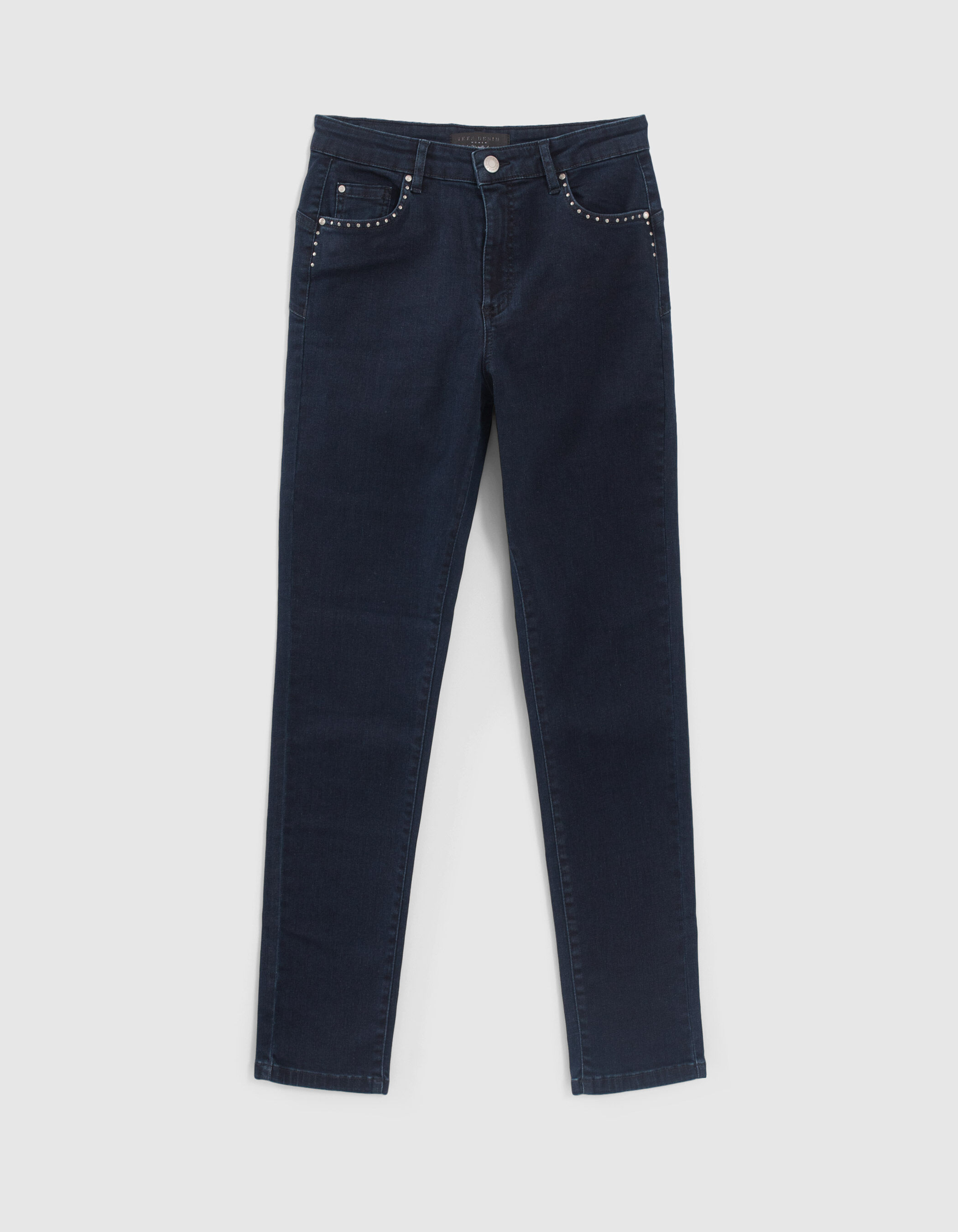 Women s blue studded Waterless Powerstretch 7 8 slim jeans