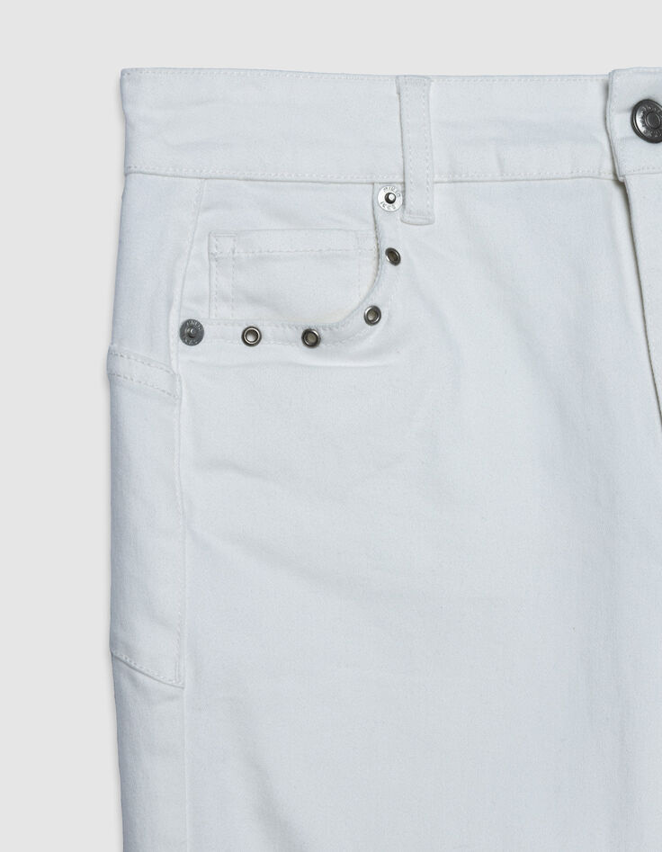 7/8 witte slim jeans met hoge taille Nina Dames-2