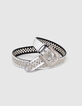 Ceinture cuir silver œillets silver Femme-2