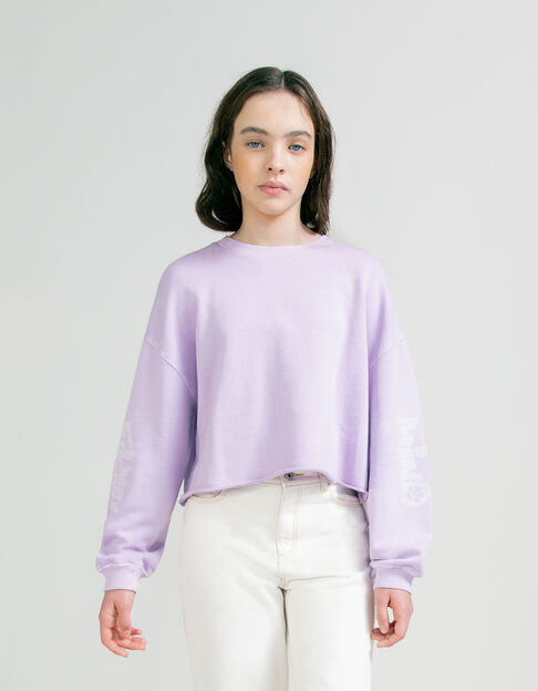 Lila cropped sweater print mouwen meisjes - IKKS