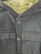 Kaki parka twee materialen babyjongens-2