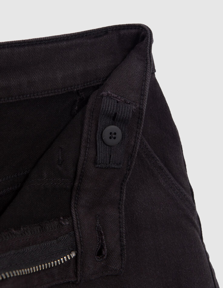 Zwarte BATTLE-broek denim meisjes-5 Zwarte BATTLE-broek denim meisjes-5