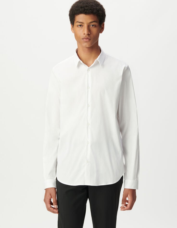 Men’s white poplin SLIM shirt-2