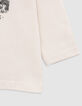 Camiseta crudo algod&oacute;n org&aacute;nico visual manos beb&eacute; ni&ntilde;o-4