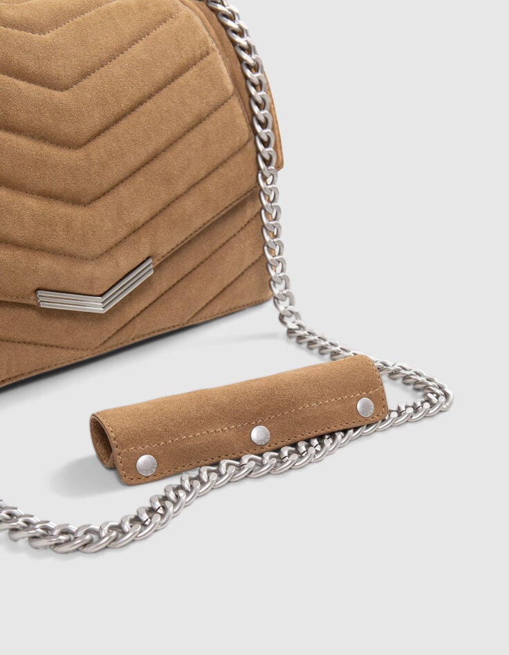 Damen-Tasche THE 1. SEASONALS Sand Leder gesteppt L-7 Damen-Tasche THE 1. SEASONALS Sand Leder gesteppt L-7