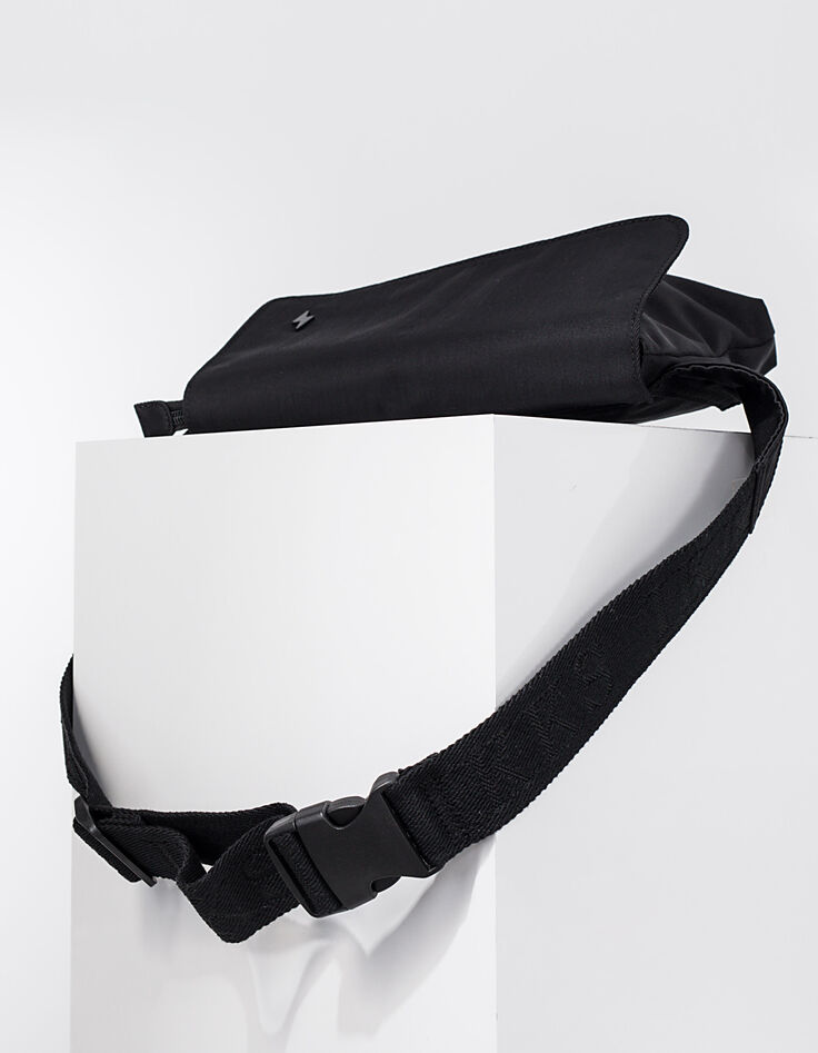 Damen Gürteltasche IKKS aus schwarzem Nylon mit Blitz-6