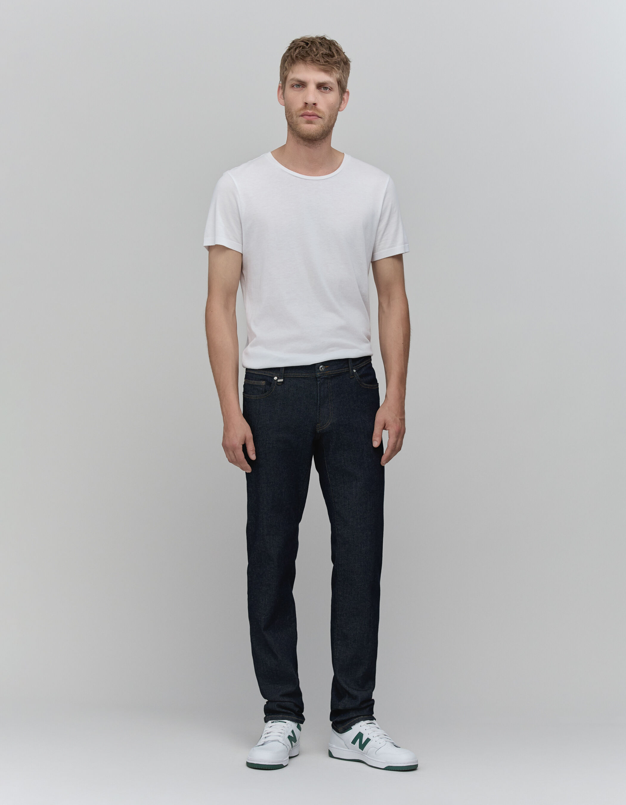Jean SLIM bleu fonce brut POWER STRETCH Homme IKKS