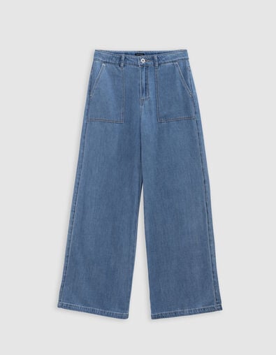 LARGE blaue wasserlose Jeans f&uuml;r M&auml;dchen - IKKS