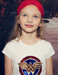Tee-shirt Wonderwoman blanc avec logo W fille-1