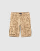 Bermudas battle lino camuflaje hojas niño -1