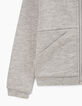 Middengrijs vest Essentiel bio-sweatstof meisjes-5