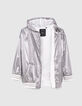 Blouson dark silver nylon à capuche fille -4