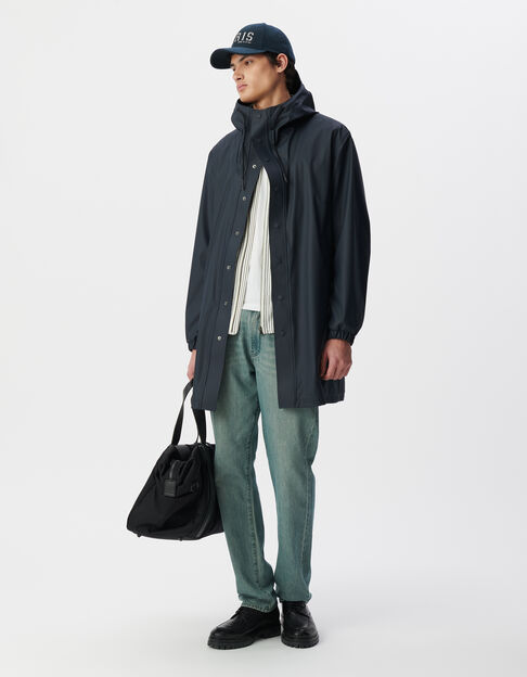 Parka marine nylon gomme à capuche Homme - IKKS