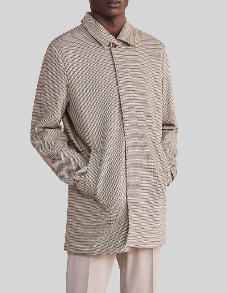 Trench vison motif carreaux Homme-1